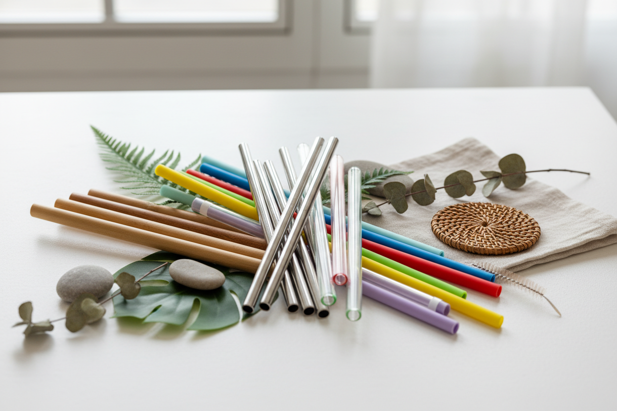 Re-usable straws