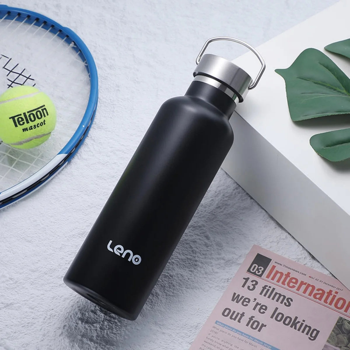 Stainless Steel Vacuum Insulated Thermos — 750ml, Wide Mouth, Carry Handle