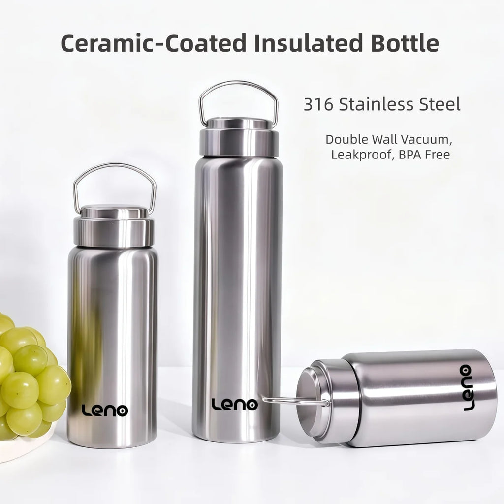 Ceramic-Lined Vacuum Thermos — 316 Stainless Steel, 350ml / 500ml / 750ml