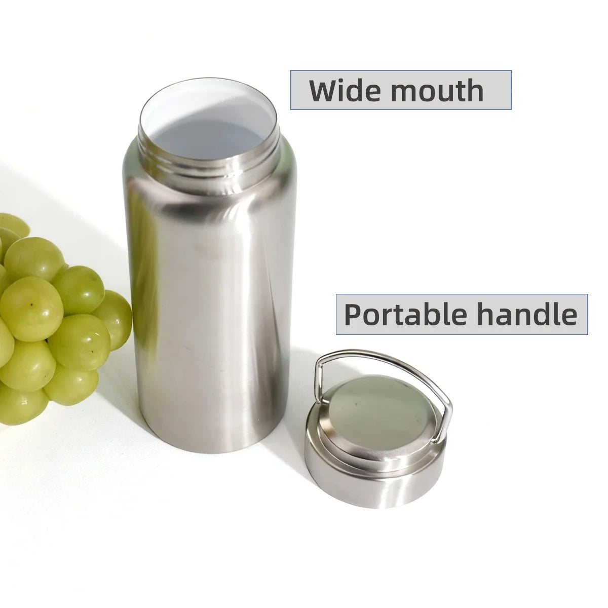 Ceramic-Lined Vacuum Thermos — 316 Stainless Steel, 350ml / 500ml / 750ml