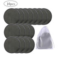 Black Bamboo Fibre Makeup Remover Pads — 10, 16 or 20-Pack | FOEONCO