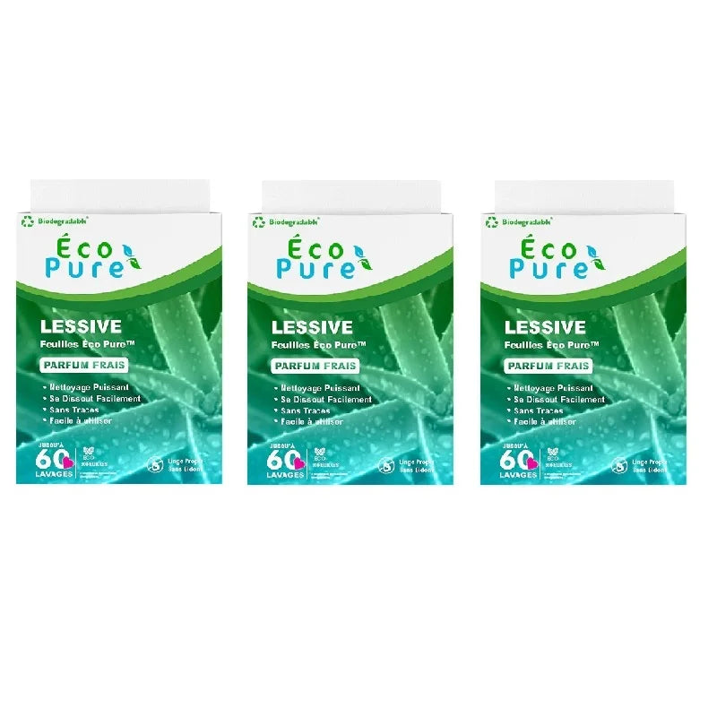 Eco Pure Laundry Detergent Sheets - Vegan, Hypoallergenic, Plastic-Free
