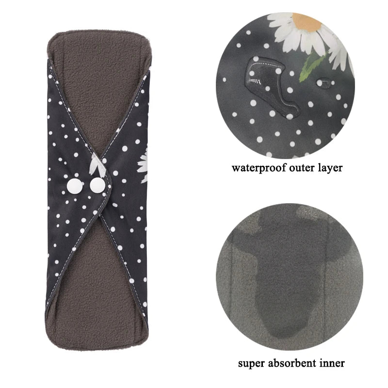 Reusable Menstrual Pads 5-Pack — S, M & L for Day & Night | DHCLOTHBABY