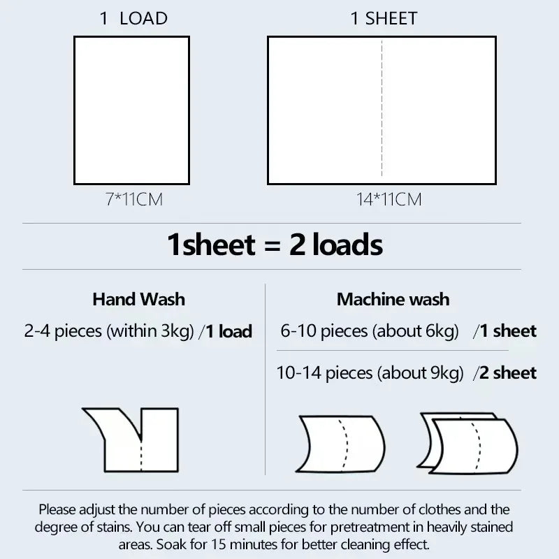 Eco Pure Laundry Detergent Sheets - Vegan, Hypoallergenic, Plastic-Free