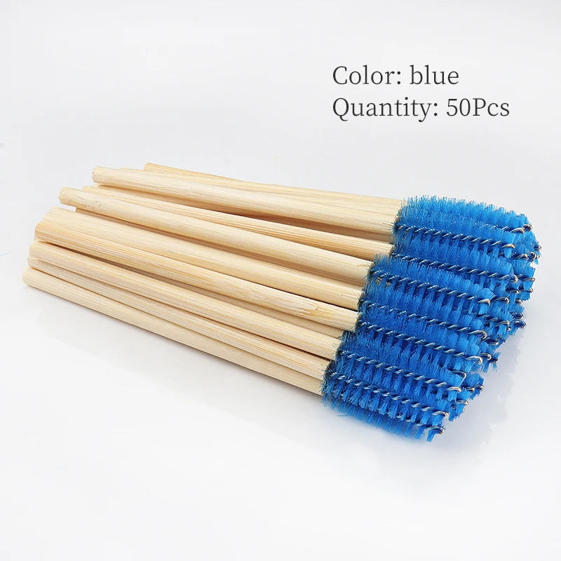Disposable Mascara Wands & Eyelash Brushes — 50-Pack