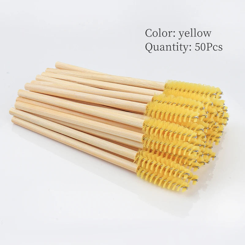 Disposable Mascara Wands & Eyelash Brushes — 50-Pack