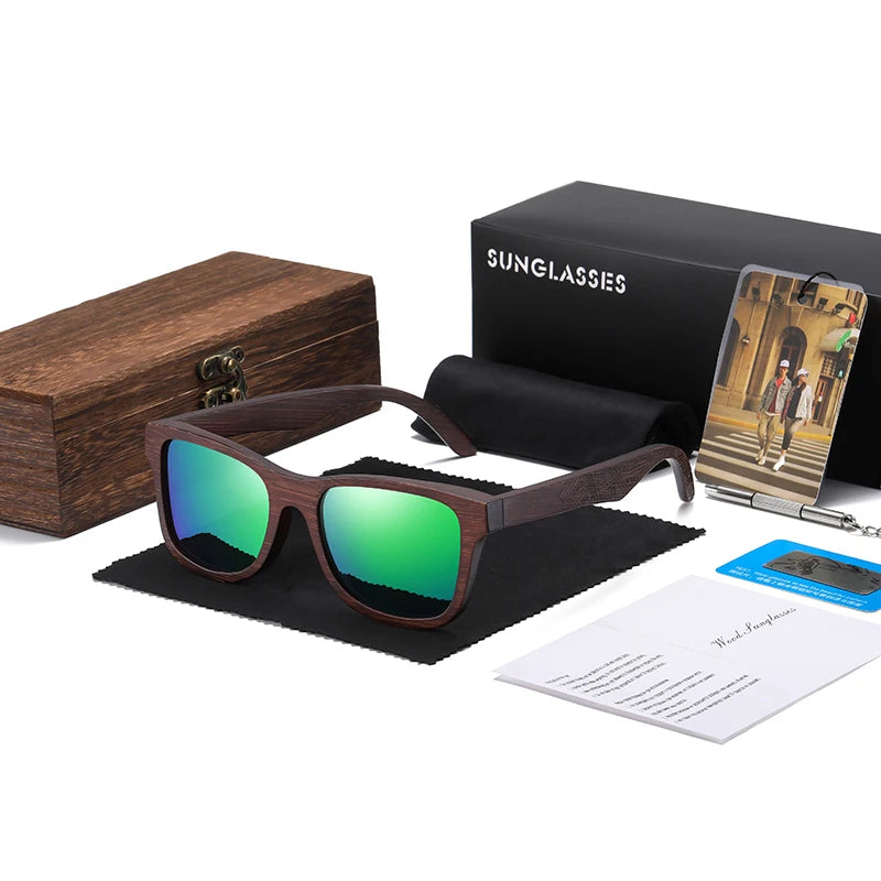 Bamboo Polarized Sunglasses with UV400 Lenses