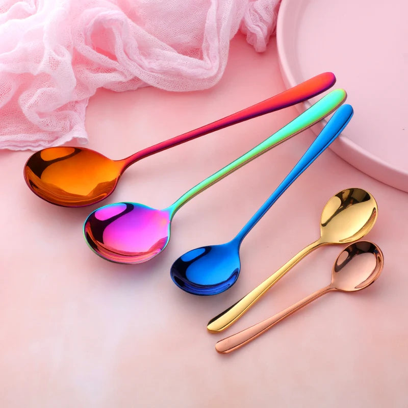 Mirror-Polished Stainless Steel Spoons – Coffee, Tea & Dessert Spoons in 5 Sizes