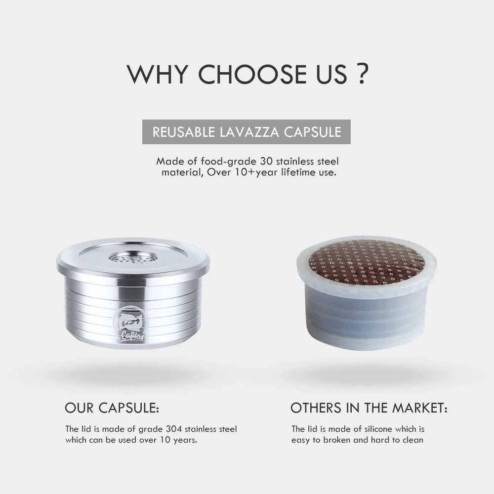 Reusable Stainless Steel Coffee Capsule — Compatible with Lavazza Espresso Point Machines
