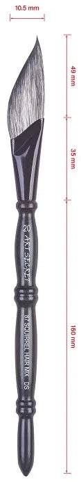 Artsecret 87DS Dagger Stripper Watercolour Brush | Bamboo Handle | Squirrel & Goat Hair | Sizes 4–20
