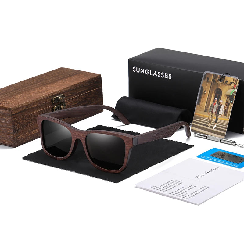 Bamboo Polarized Sunglasses with UV400 Lenses