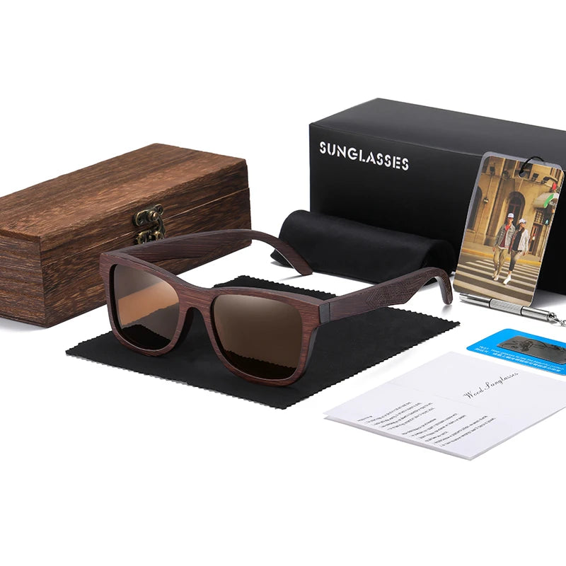 Bamboo Polarized Sunglasses with UV400 Lenses