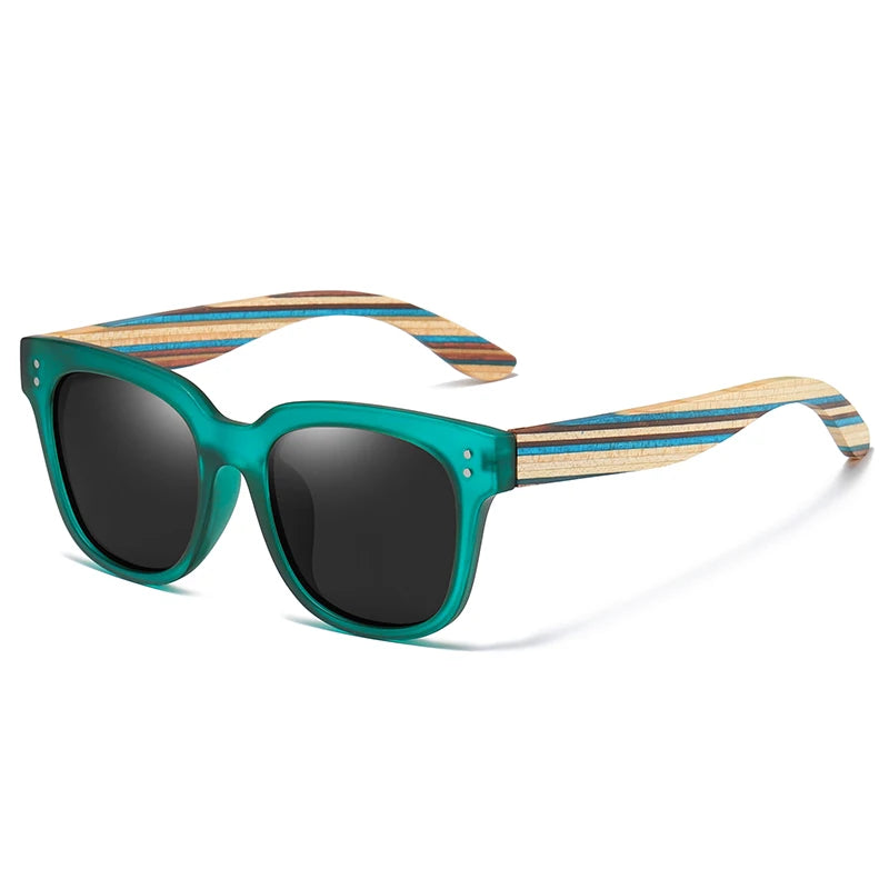 Wood Sunglasses – Polarized UV400 Lenses | Unisex Pilot Style