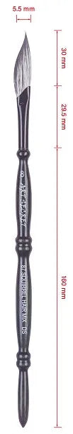 Artsecret 87DS Dagger Stripper Watercolour Brush | Bamboo Handle | Squirrel & Goat Hair | Sizes 4–20