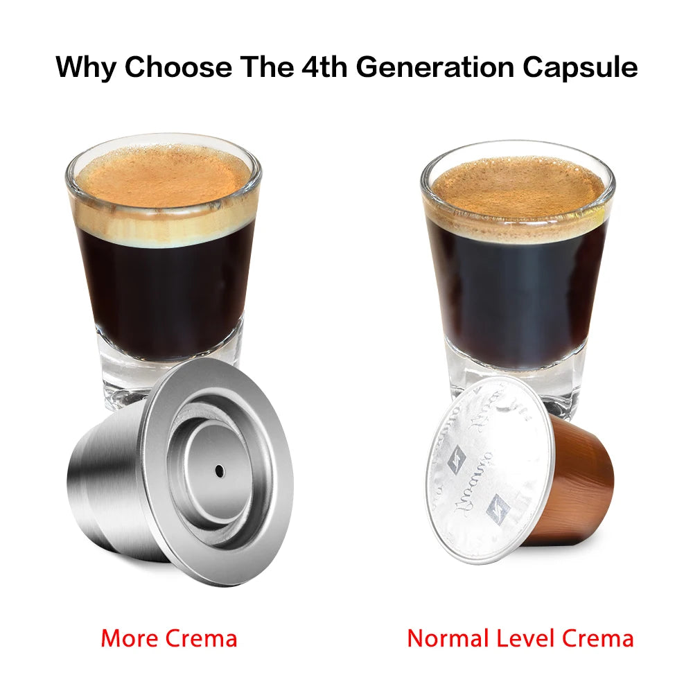 Reusable Stainless Steel Coffee Capsule — Compatible with Nespresso Machines