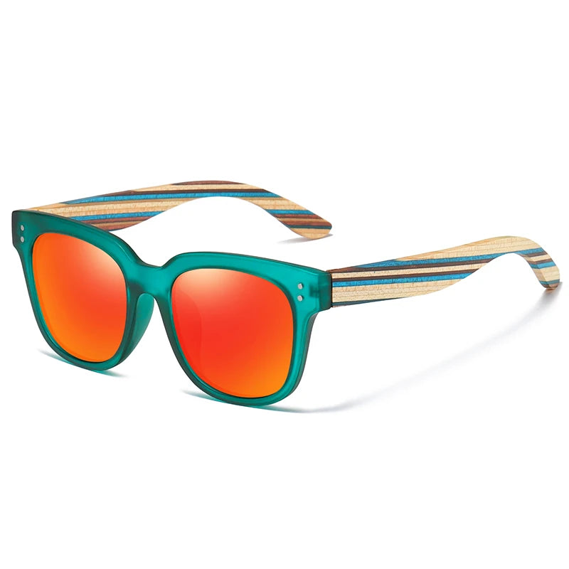 Wood Sunglasses – Polarized UV400 Lenses | Unisex Pilot Style