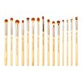 Jessup 15-Piece Bamboo Eye Makeup Brush Set | Professional Concealer, Eyeshadow & Liner Brushes