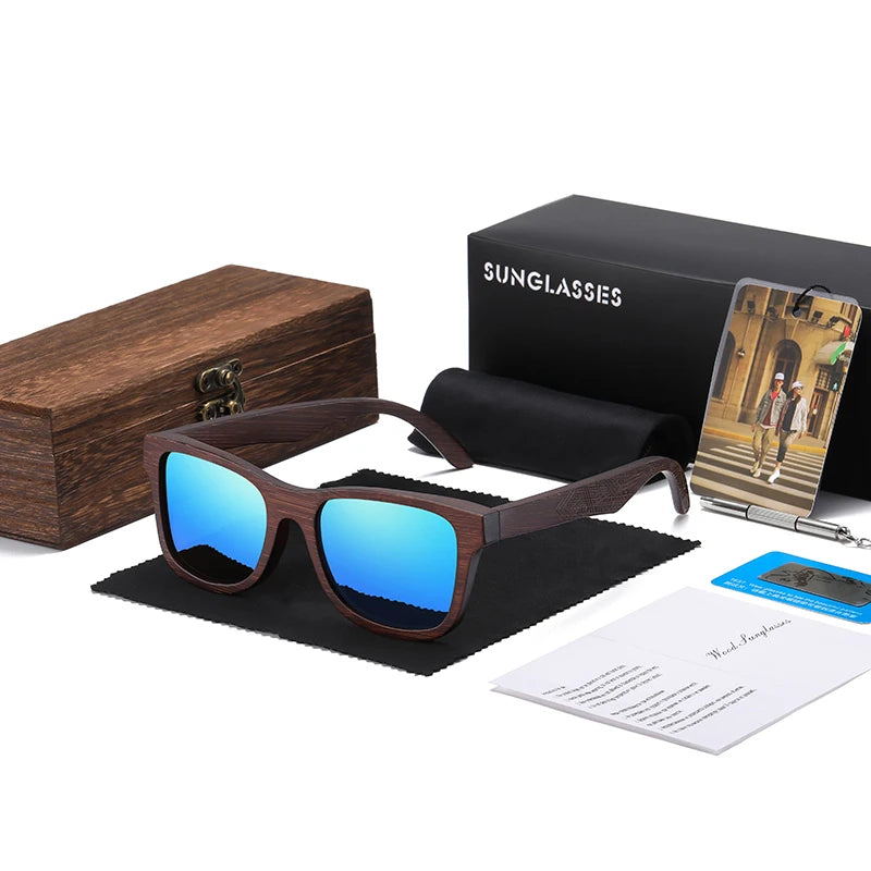 Bamboo Polarized Sunglasses with UV400 Lenses