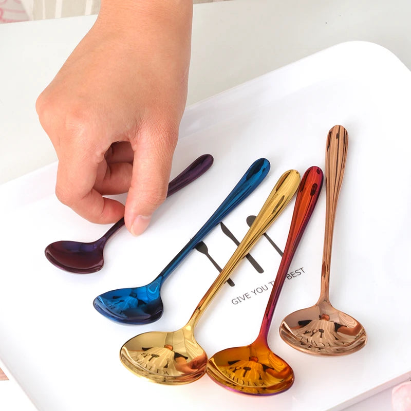 Mirror-Polished Stainless Steel Spoons – Coffee, Tea & Dessert Spoons in 5 Sizes