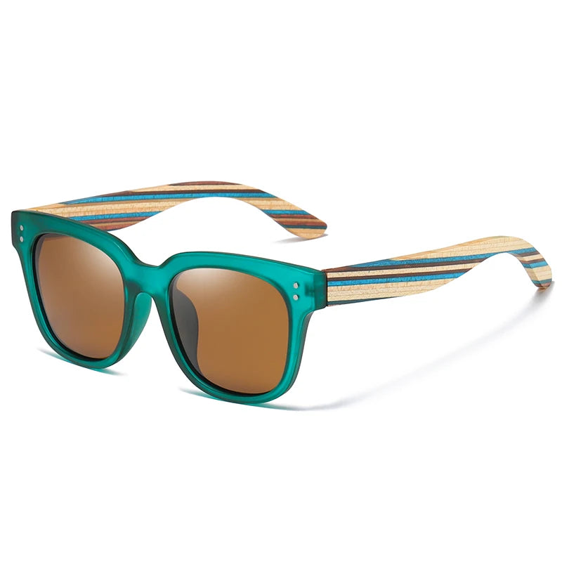 Wood Sunglasses – Polarized UV400 Lenses | Unisex Pilot Style