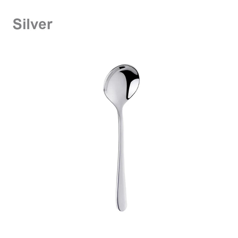 Mirror-Polished Stainless Steel Spoons – Coffee, Tea & Dessert Spoons in 5 Sizes