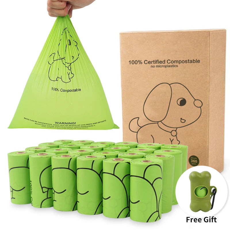 Biodegradable Dog Poop Bags | Corn Starch | Leak-Proof | 8, 24 & 30 Roll Packs