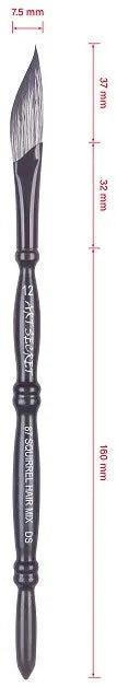Artsecret 87DS Dagger Stripper Watercolour Brush | Bamboo Handle | Squirrel & Goat Hair | Sizes 4–20