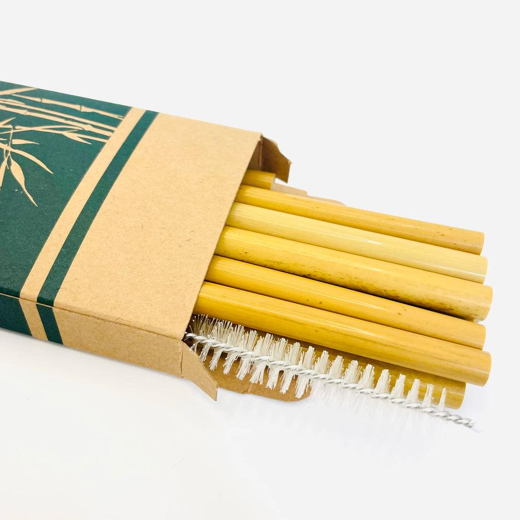 Reusable Bamboo Drinking Straws – Biodegradable & Compostable Eco Straw Set