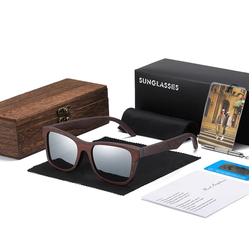 Bamboo Polarized Sunglasses with UV400 Lenses