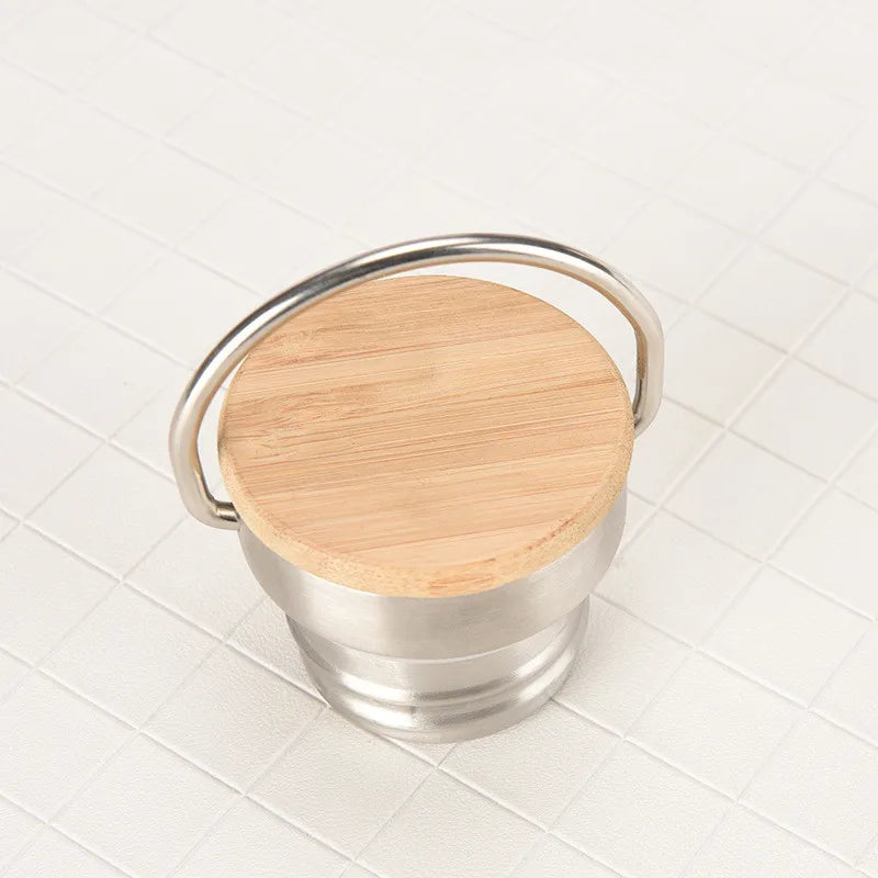 BenRussell Stainless Steel Vacuum Flask with Bamboo Lid – 350ml to 1000ml