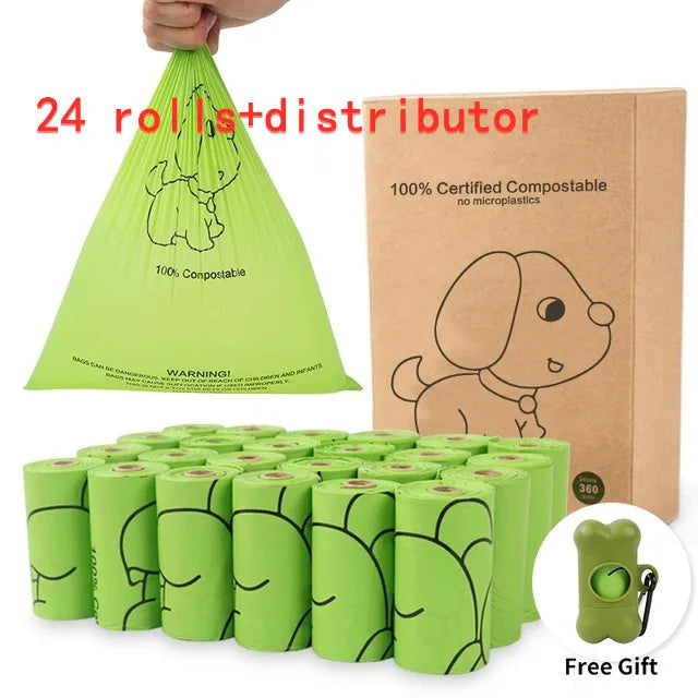 Biodegradable Dog Poop Bags | Corn Starch | Leak-Proof | 8, 24 & 30 Roll Packs