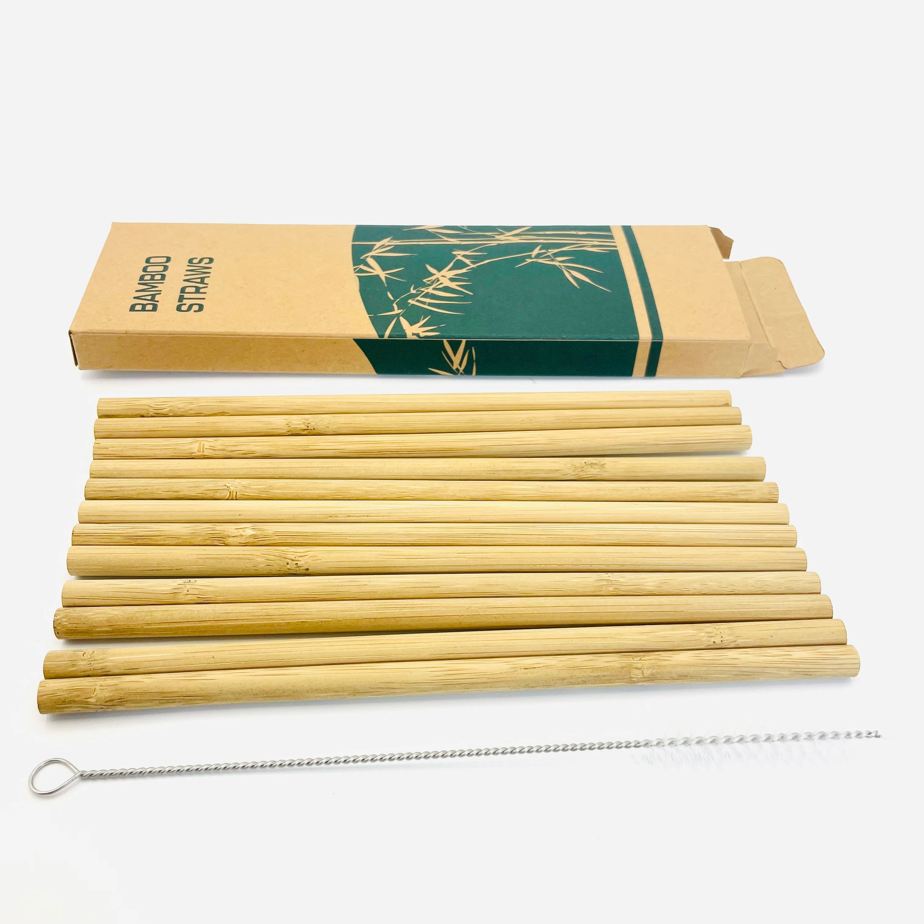 Reusable Bamboo Drinking Straws – Biodegradable & Compostable Eco Straw Set