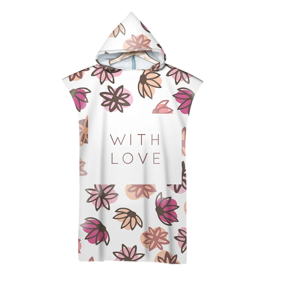 Bamboo Microfiber Hooded Beach Towel Poncho – Quick-Dry | 10 Colours