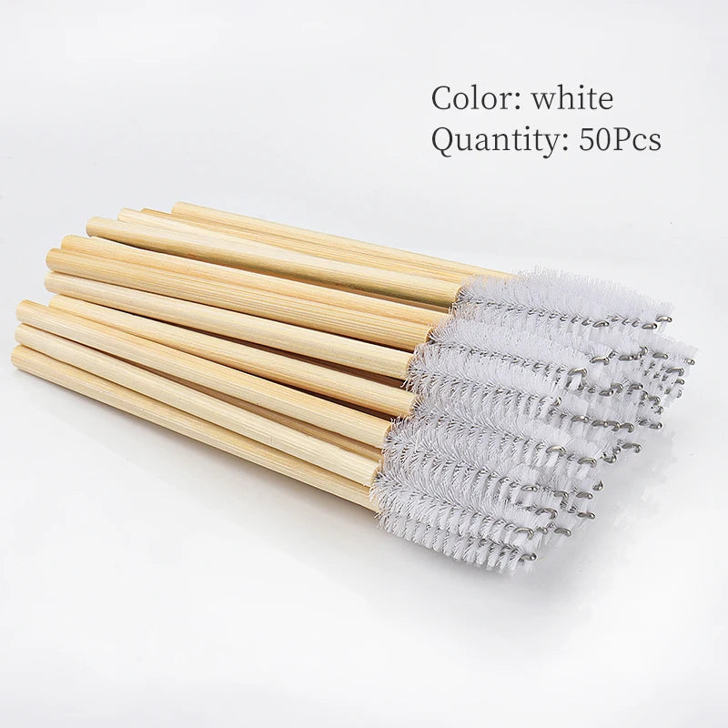 Disposable Mascara Wands & Eyelash Brushes — 50-Pack