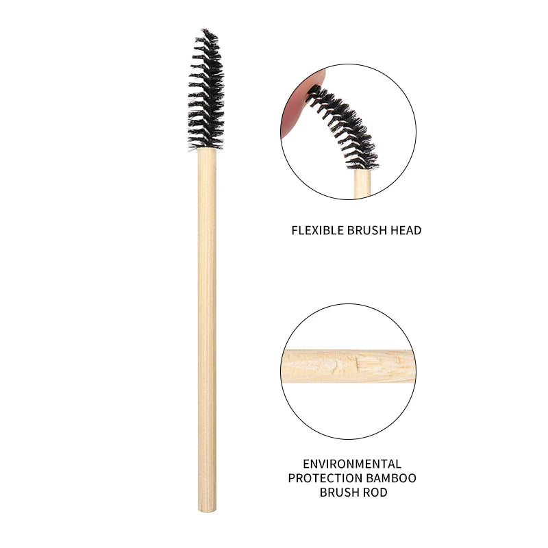 Disposable Mascara Wands & Eyelash Brushes — 50-Pack