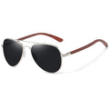 Polarized Sunglasses – Wood Leg & Metal Frame | UV400