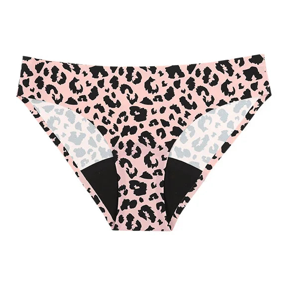 Seamless Low-Rise Period Underwear – 4-Layer, Solid & Leopard Print | S–XXL