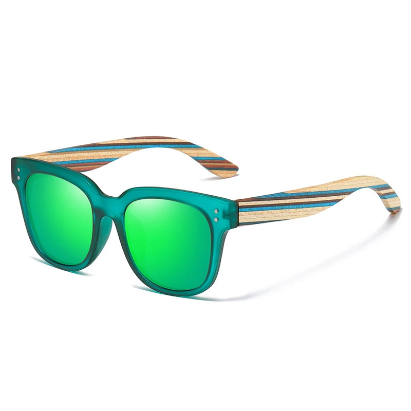 Wood Sunglasses – Polarized UV400 Lenses | Unisex Pilot Style