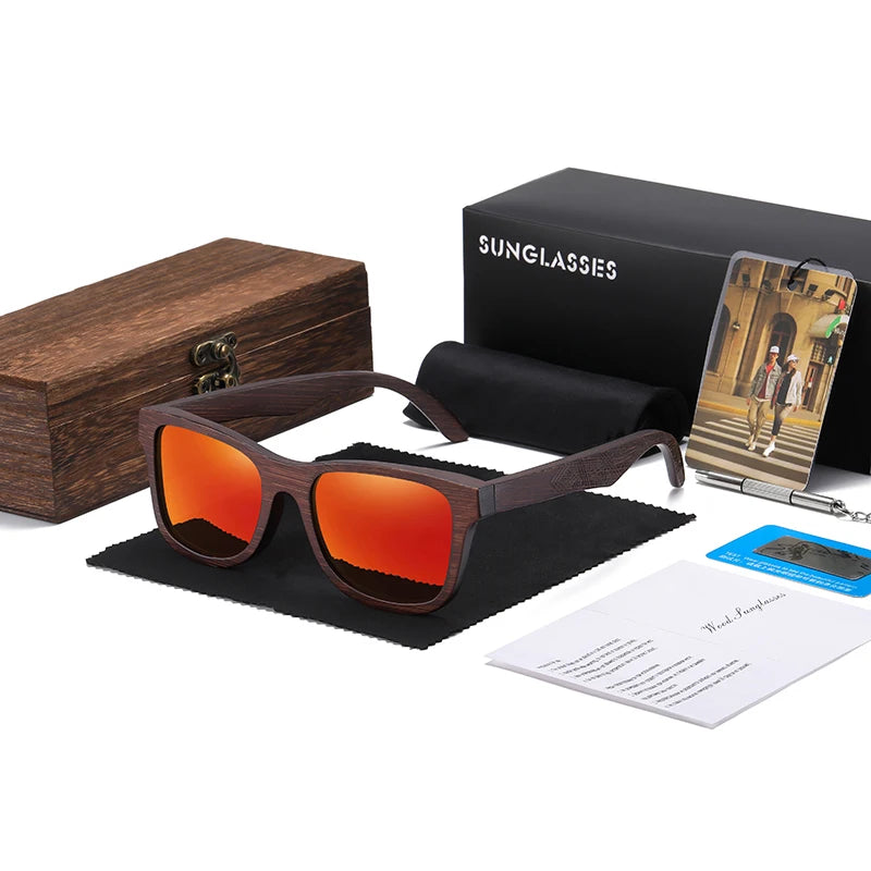 Bamboo Polarized Sunglasses with UV400 Lenses