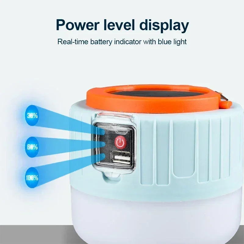 Solar Camping Lantern with Remote Control & SOS Mode | Waterproof