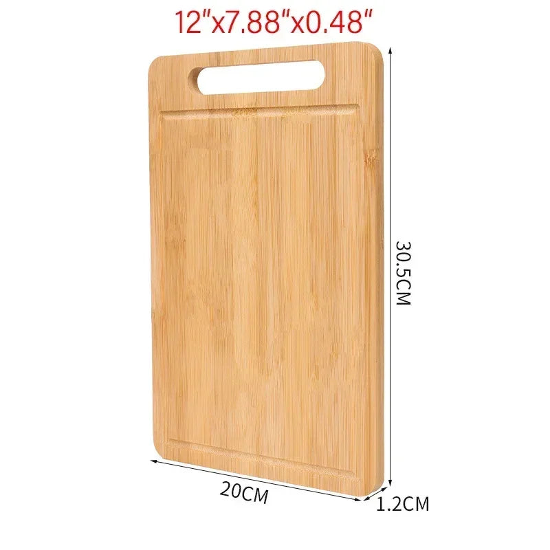 Double-Sided Bamboo Cutting Board – Thick, Eco-Friendly Kitchen Chopping Board | 2 Sizes