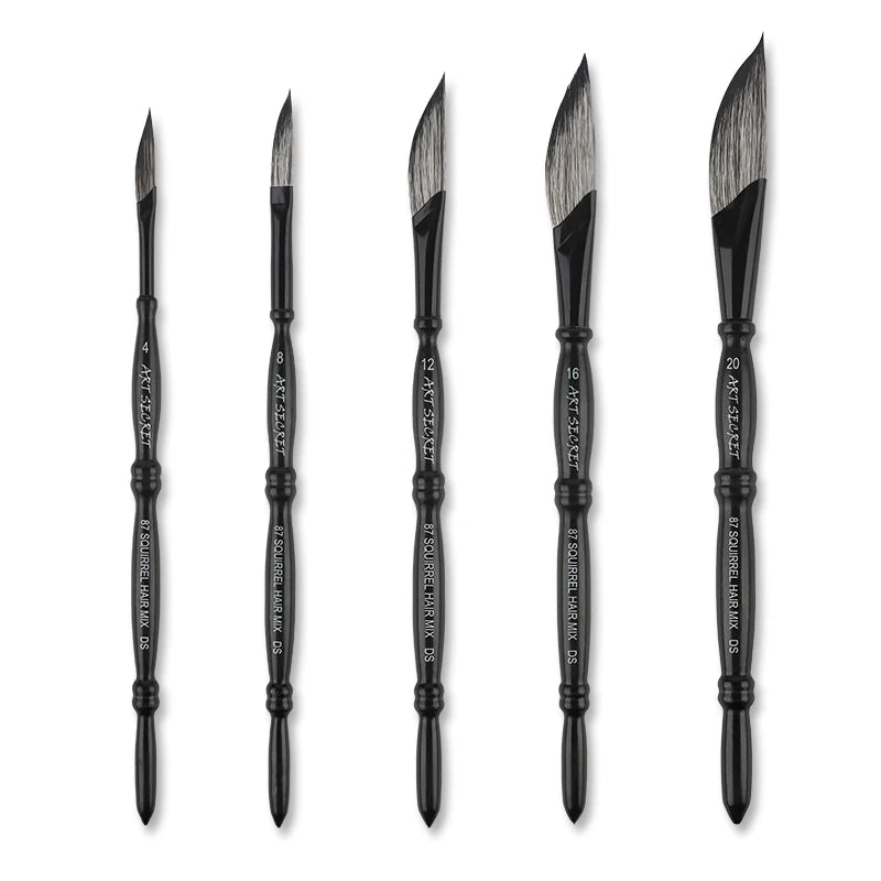 Artsecret 87DS Dagger Stripper Watercolour Brush | Bamboo Handle | Squirrel & Goat Hair | Sizes 4–20