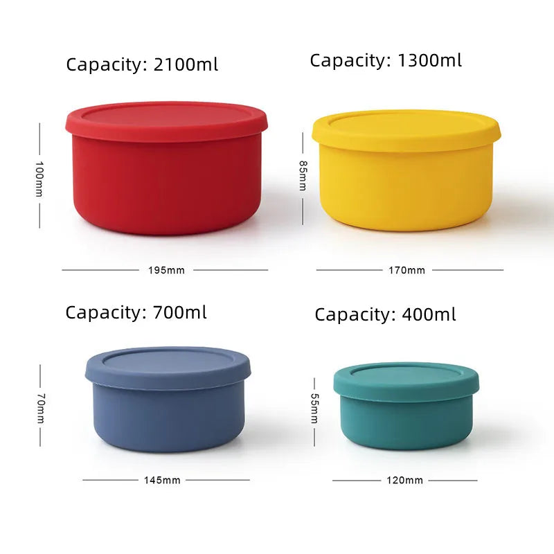 Round Silicone Food Container, Choice of Size