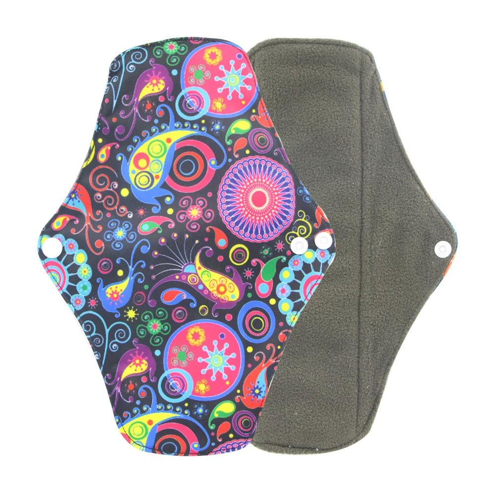 Reusable Bamboo Charcoal Cloth Menstrual Pads | S / M / L | Multiple Colours