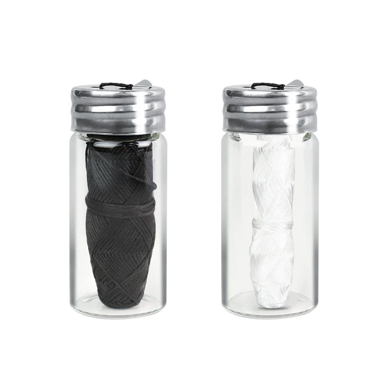 Mint Dental Floss in Glass Bottle – 30m Bamboo Charcoal & Corn Fibre