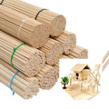 Bamboo Sticks for Crafts - Natural Round Dowels for DIY & Model Building