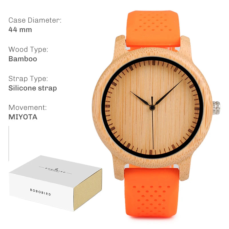 Handcrafted Bamboo Wood Watch — Unisex Quartz | BOBO BIRD
