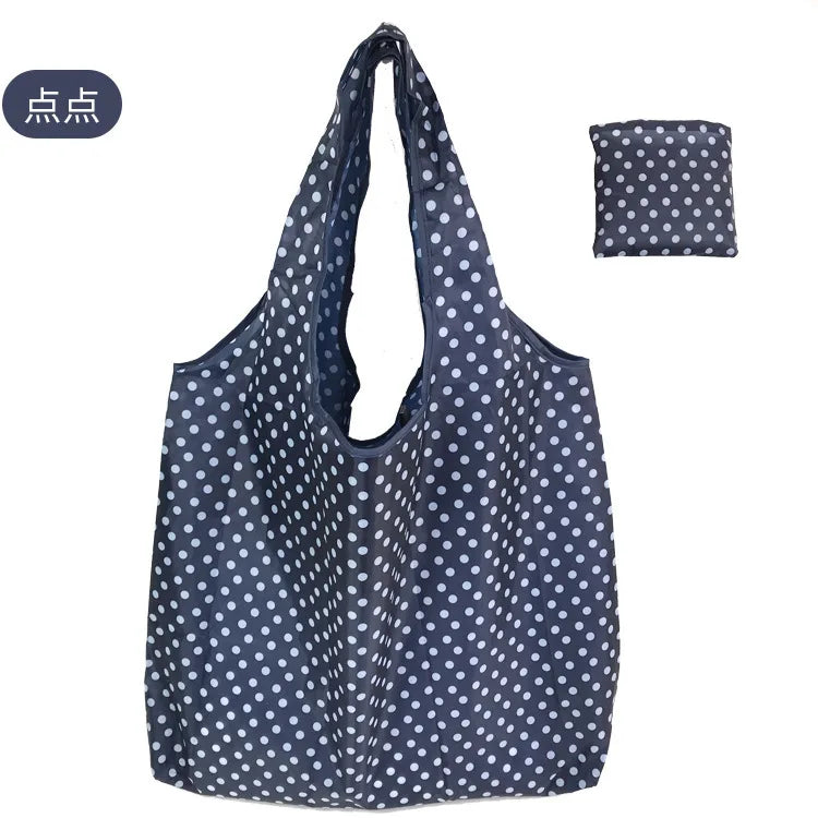 KindFuny Foldable Reusable Shopping Tote Bag – Large Eco-Friendly Grocery Bag | 32 Prints