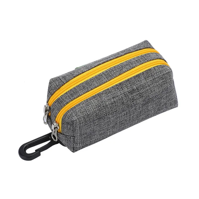 Dog Waste Bag Dispenser with Two Pockets