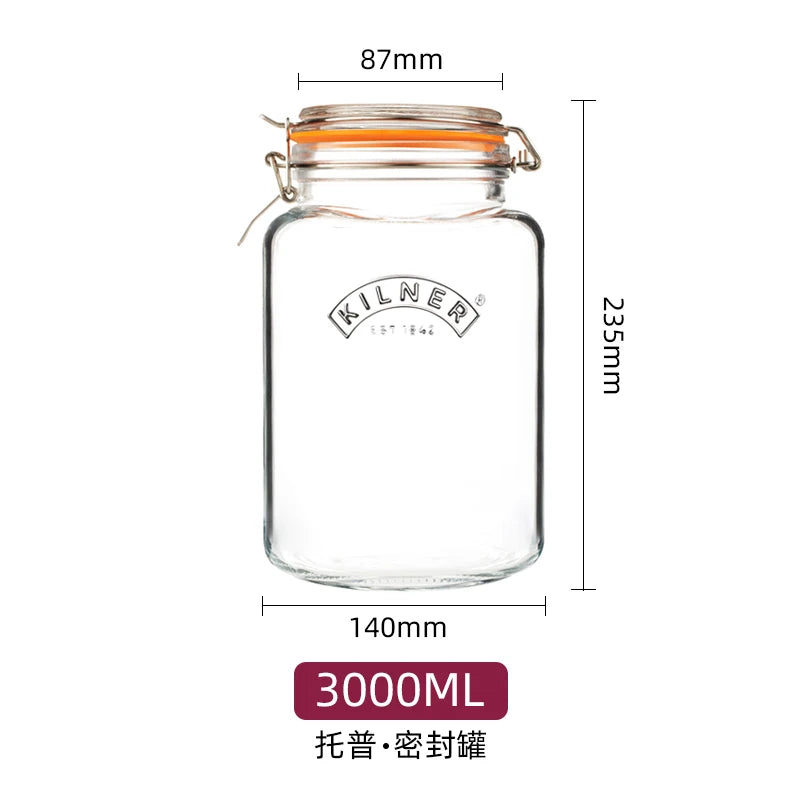 Kilner Airtight Glass Preservation Jars | Round & Square | Multiple Sizes